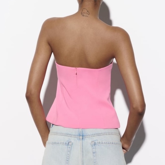 ZARA Barbie pink cut out corset bustier 2023 - Picture 3 of 8